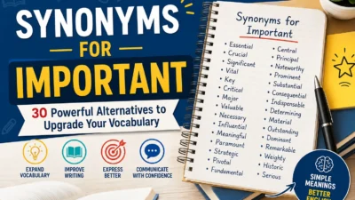 Synonyms for Important