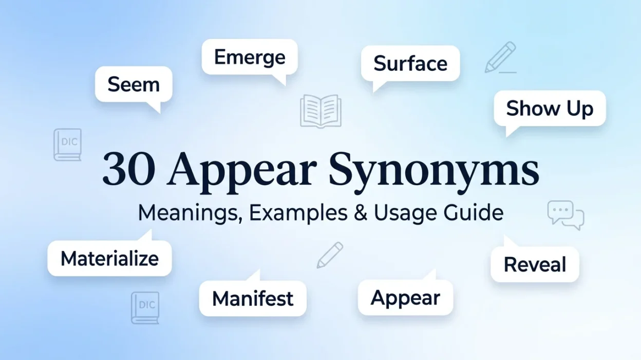 appear synonyms