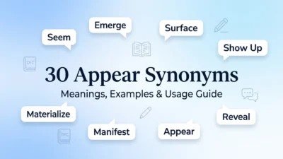 appear synonyms