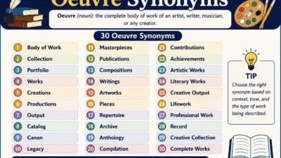 Oeuvre Synonyms