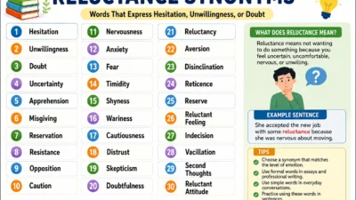 Reluctance Synonyms