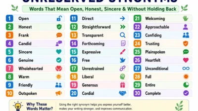 Unreserved Synonyms