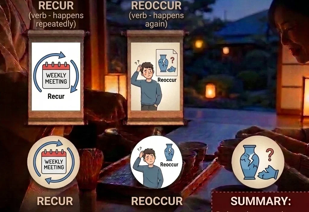 Recur vs Reoccur