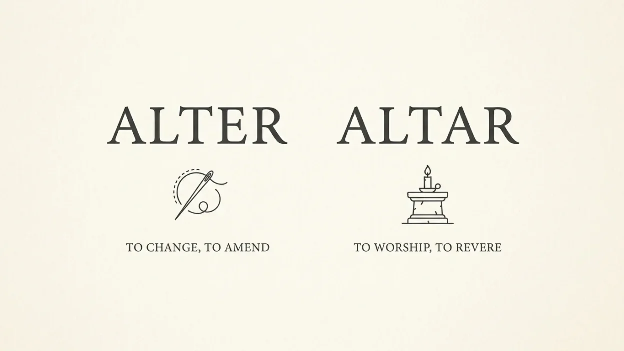 Alter vs Altar