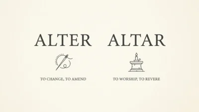 Alter vs Altar