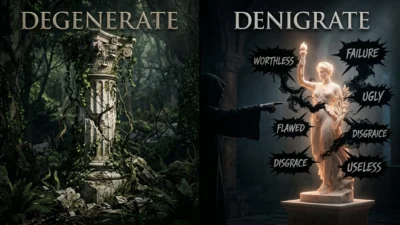 Degenerate vs Denigrate