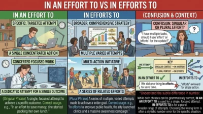 In Efforts To vs. In an Effort To