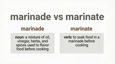 Marinade vs. Marinate