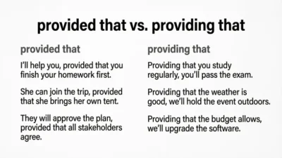 Provided That vs. Providing That